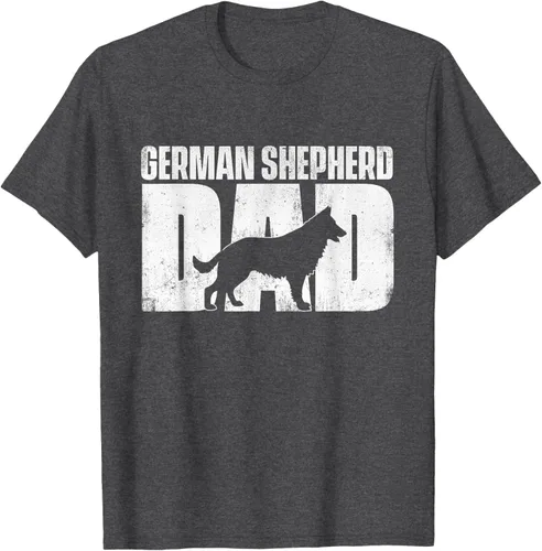 Vista 27 de Camiseta de pastor alemán para el día del padre del dueño de perros caninos, Negro