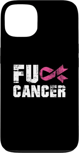 Vista 7 de iPhone 16 Fuck Cancer Survivor Gift Distressed Pink Ribbon Awareness Case