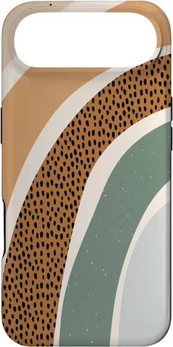 Vista 27 de Boho Burnt Orange Half Rainbow with Dotted Pattern Arches Case for iPhone 17