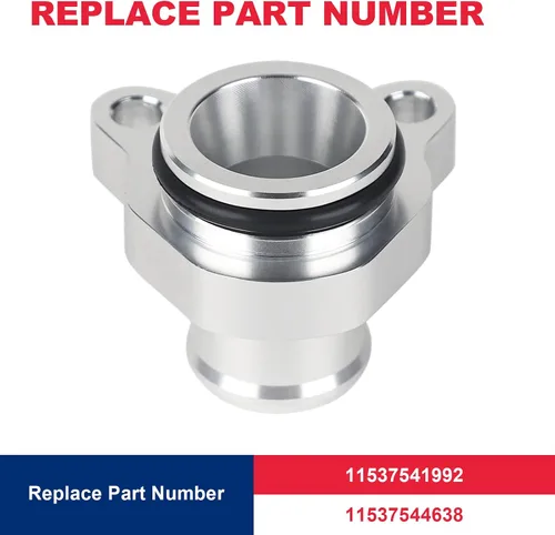 Vista 2 de Conexión de manguera de agua de aluminio mejorada para BMW 1 3 5 6 7 Z4 (Motor N52 N53 N54 y N51 3.0 litros), reemplaza # 11537541992 11537544638