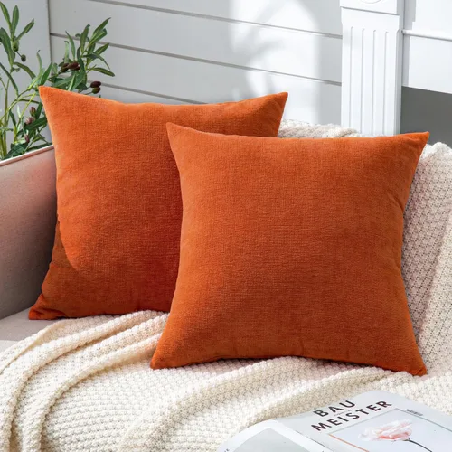 Vista 14 de GAWAMAY - Juego de 2 fundas de almohada decorativas cuadradas de 16 x 16 pulgadas, fundas de almohada de felpilla súper suaves estilo granja