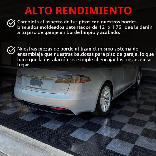 Vista 3 de SnapLock - Borde femenino para piso de garaje, paquete de 11, se adapta a Negro