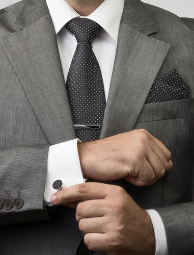 Vista 34 de Juego de corbata de regalo para hombre, corbata sedosa, bolsillo cuadrado, clips de corbata, gemelos para hombres
