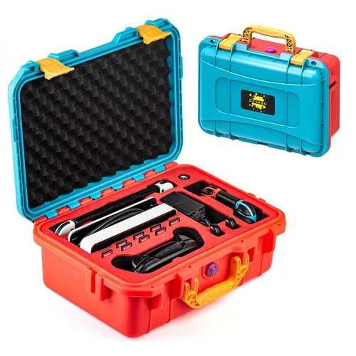 Vista 9 de DEVASO Carrying Case for Nintendo Switch/Switch OLED, Professional Deluxe Waterproof Travel Case Soft Lining Hard Case for Nintendo Switch OLED