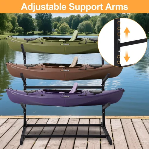 Vista 5 de Kayak Racks for Garage and Outdoor Storage Storage Rack for Kayak, Canoe, Surfboard & Paddleboard