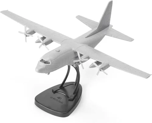 Vista 6 de Plástico US C-130 Hercules Transport Aircraft Modelo Modelo 1:144 Modelo Simulación Ciencia Exposición
