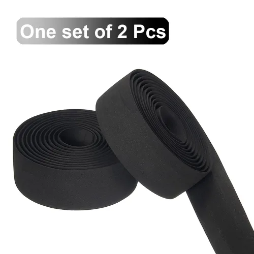 Vista 4 de Cinta de manillar de bicicleta EVA Foam Road Bicycle Handlebar Tape Ciclismo Handle Wraps Negro para bicicleta de carretera 2 rollos