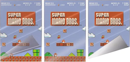 Vista 3 de Super Mario Bros. - Gaming Poster (Vintage Game Screen - World 1-1) (Size: 24" x 36") (Laminated Poster & Clear Hanger)