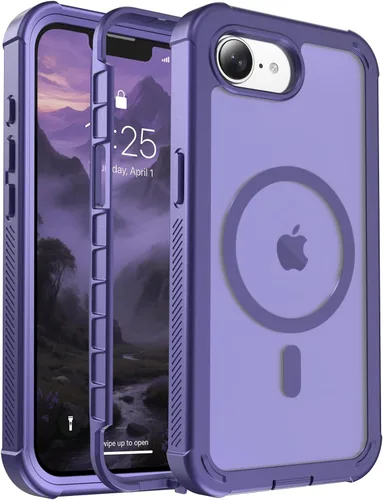 Vista 84 de jaroco - Funda magnética compatible con MagSafe para iPhone 11 de 6.1 pulgadas; protección de grado militar contra caídas, de doble capa