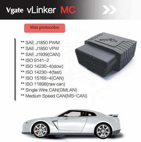 Vista 5 de Vgate vLinker MC Bluetooth OBD2 Escáner de Diagnóstico para Android y Windows