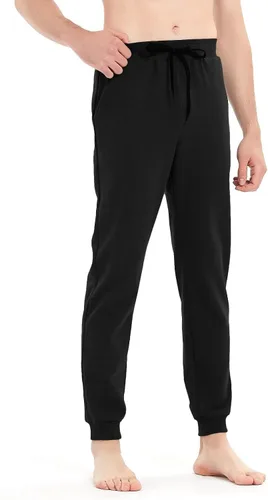 Vista 37 de Idtswch 30/32/34/36/38/40. Pantalones deportivos altos para hombre, extra largos, con bolsillos con cremallera