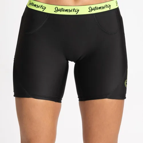 Vista 3 de Intensity Girls pantalones cortos tiro bajo Stolen Base de 5 pulgadas, Amarillo, M