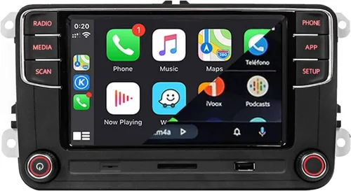 Vista 12 de 7" Android 13 Radio de coche con Carplay inalámbrico Android Auto GPS Navegación Estéreo de coche 8-CORE 2+32G Pantalla táctil IPS WiFi BT FM AM DSP