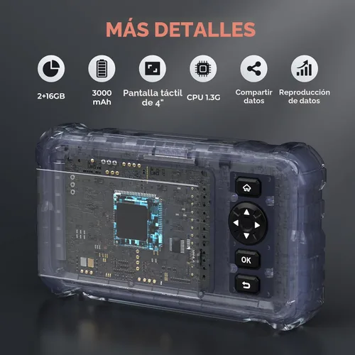 Vista 8 de LAUNCH CRP129HD - Escáner de camión resistente con DPF Regen, herramienta de diagnóstico de semirremolque diésel de sistema completo, lector