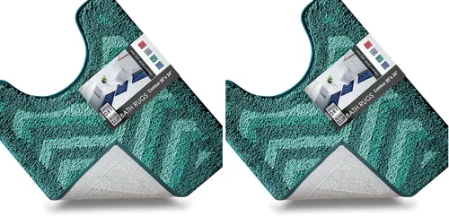Vista 17 de Clara Clark Alfombras de baño, alfombras de baño ultra suaves y peludas - tapetes de baño para baño, lavable a máquina, base antideslizante de goma