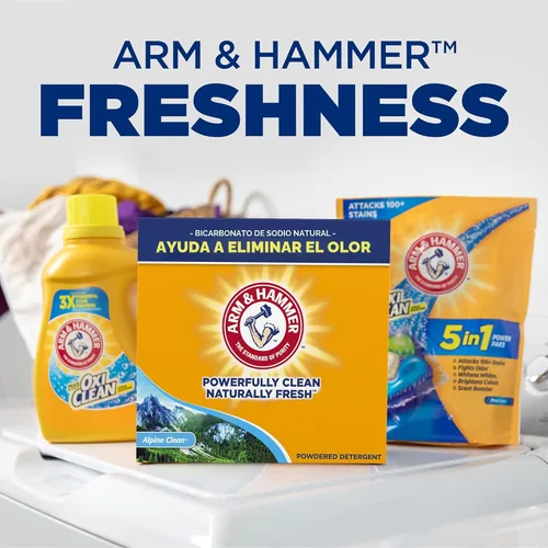 Vista 7 de Detergente en polvo para lavandería Arm & Hammer - Limpieza Alpina - 155 lavados (Paquete de 3)