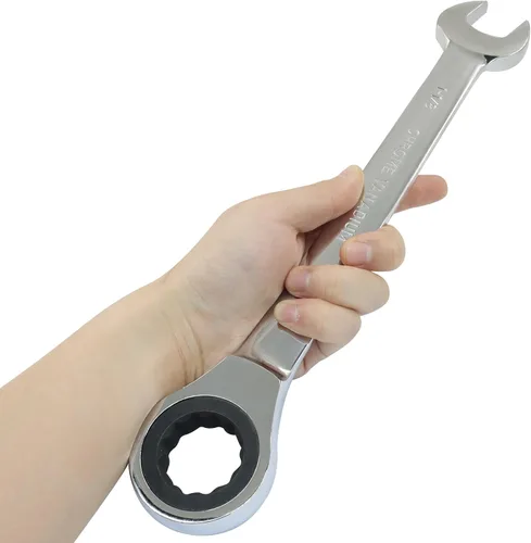 Vista 5 de Llave de trinquete de 1-1/8 pulgadas, llave combinada de trinquete, 12 puntos, 72 dientes para proyectos SAE espacios reducidos