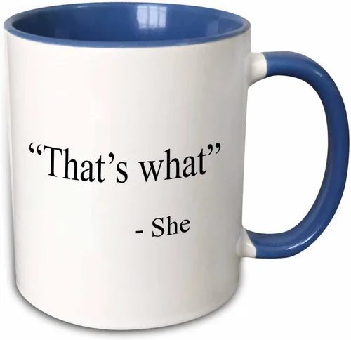 Vista 8 de 3dRose Taza negra de dos tonos de 11 oz con texto en inglés "That's What She Said