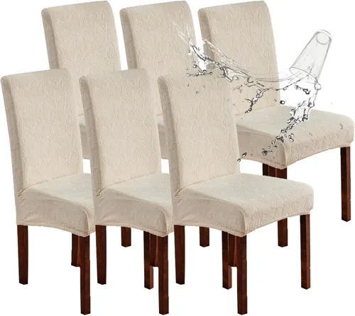 Vista 49 de Fundas impermeables para sillas de comedor, fundas elásticas para sillas Parsons, para comedor, cocina, funda protectora para silla de comedor