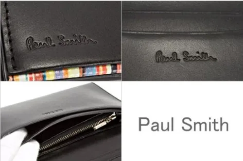 Vista 3 de Paul Smith largo billetera Multi rayas Negro