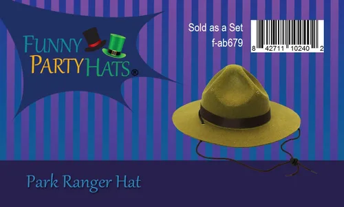 Vista 7 de Funny Party Hats Sombrero de guardabosques - Sombrero de campaña militar de sargento de taladro marrón