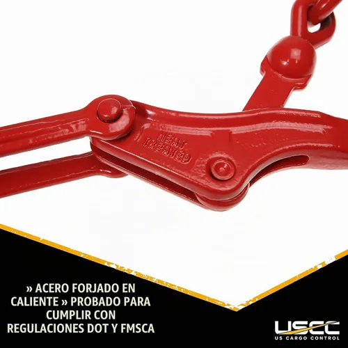 Vista 5 de US Cargo Control Carpeta de carga de palanca de servicio pesado para cadena de grado 70 de 5/16" (límite de carga de trabajo: 5,400lb)