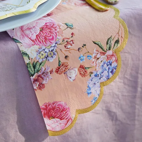 Vista 7 de Talking Tables 20 servilletas florales rosas bonitas para una fiesta de té de tarde temática vintage, vajilla verdaderamente deliciosa