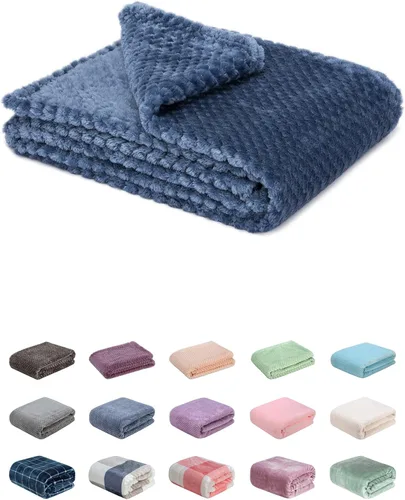 Vista 8 de Manta difusa o manta mullida para bebé, suave y cálida y acogedora manta de lana de coral para niños pequeños, bebés o recién nacidos, para cuna