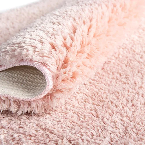 Vista 6 de Unique Loom Bano Luxe Bath Mat Collection - Alfombra de lujo (1 pies 8 pulgadas x 2 pies 7 pulgadas, rectangular, algodón rosa azúcar)