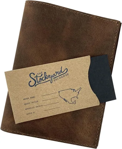 Vista 7 de Hide & Drink, Organizador de pasaporte doble de cuero hecho a mano de cuero de grano completo, Bourbon Marrón, Cartera de viaje