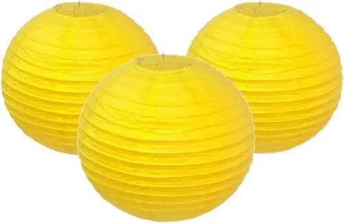 Vista 40 de Paquete de 3 linternas redondas de papel para decoración de boda y fiesta de cumpleaños (azul bebé, 4 pulgadas/3.9 in)