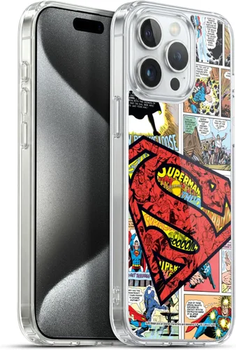 Vista 17 de Head Case Designs Funda de gel con licencia oficial de Superman DC Comics Collage Comicbook Art [protección de grado militar] compatible con Apple