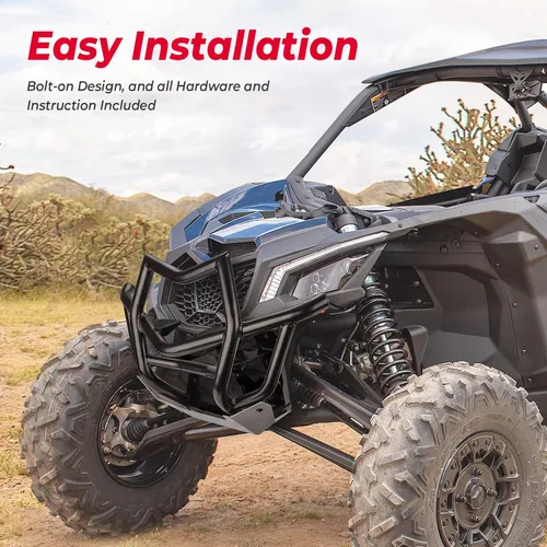 Vista 7 de KEMIMOTO X3 Parachoques de winche frontal Compatible con Can-Am Maverick X3 y Max Turbo R RR 2017-2025 Parachoques resistente OEM Reemplazo