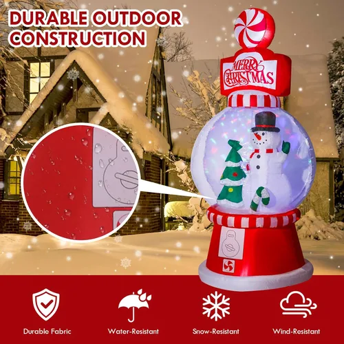 Vista 4 de Inflables navideños para decoración al aire libre, globo de nieve 2-Multi