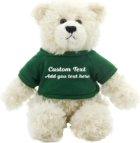 Vista 16 de Oso de peluche personalizado Brandon crema de 12 pulgadas, osos de peluche personalizados, gran regalo para San Valentín, graduación, cumpleaños