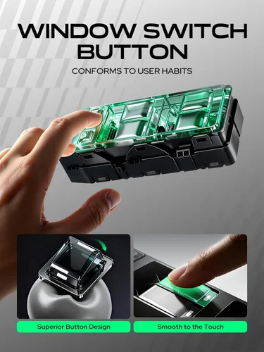 Vista 7 de YHTAUTO Interruptor principal de ventana eléctrica de repuesto para Porsche Cayenna 2011-2014, Macan 2015, Panamera 2010-2015, 13 pines