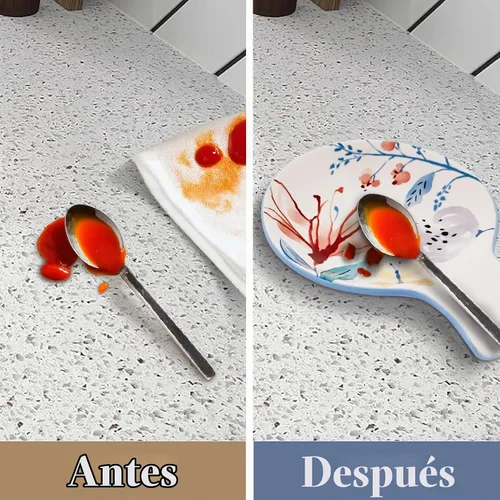 Vista 7 de Bico Blossom Symphony Soporte para Cucharas para Estufa, Soporte de Cuchara de Cerámica para Encimera de Cocina, Soporte para Cuchara de Café Fácil