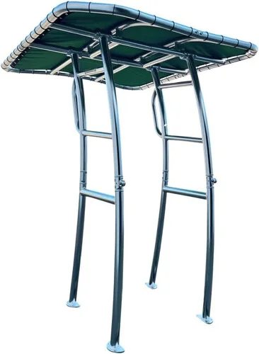 Vista 29 de FishMaster Pro Series - T-Top para Barcos de Pesca con Consola Central - Ajuste Universal - Recubrimiento en Polvo Negro - Parte Superior Negra