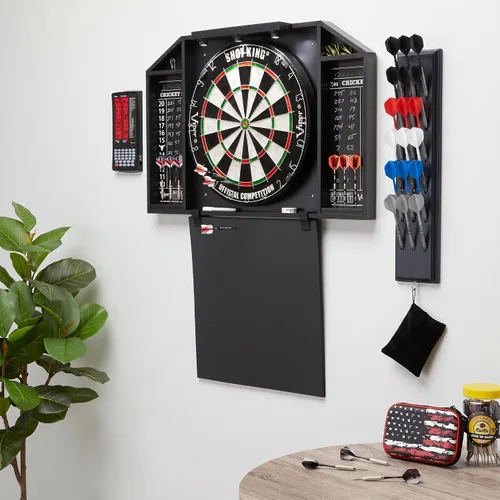 Vista 9 de Viper Soporte de dardos montado en la pared/exhibidor de caddy, capacidad para 12 dardos de acero y punta suave