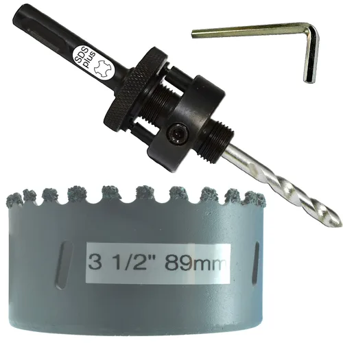 Vista 46 de Kit de extensión y eje de sierra perforadora de 7/16 pulgadas: 2 ejes hexagonales de 1/2 pulgadas y extensión de 12 pulgadas para sierras