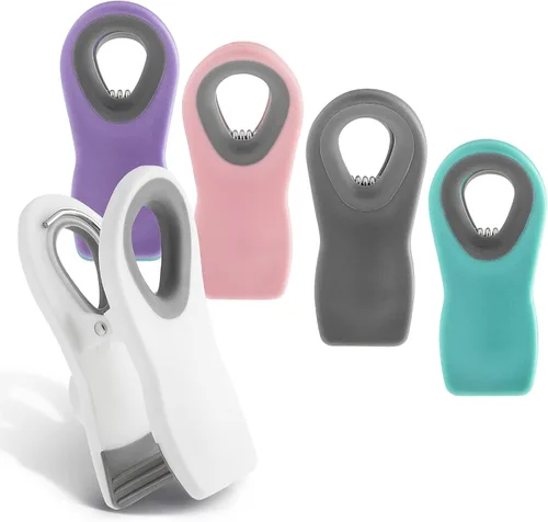 Vista 43 de COOK WITH COLOR Clips para bolsas de chips con imán para almacenamiento de alimentos con agarre hermético para bolsas de pan, bolsas de aperitivos