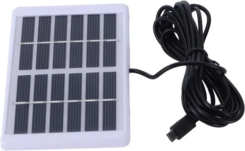 Vista 3 de TOPINCN Mini panel solar de 1.2W 6V, cargador solar USB con puerto micro USB, silicio policristalino, alta eficiencia, negro