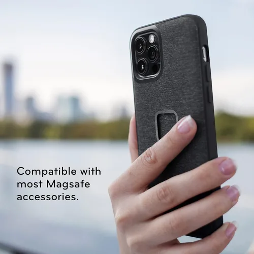 Vista 6 de Peak Design Funda para Teléfono Móvil Everyday para iPhone 14, Carbón, Perfil Delgado, Protección contra Caídas de 6 pies, Carcasa de Tela