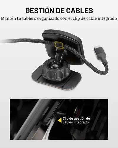 Vista 6 de Scosche MAGDM2 MagicMount - Soporte magnético de teléfono para salpicadero, cabezal magnético ajustable de 360°, soporte universal para teléfono
