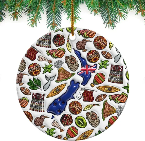 Vista 127 de Lotacy Bandera argentina argentina de Navidad de cerámica 2D impresa adorno con símbolos, decoración del hogar argentina regalos para hombres