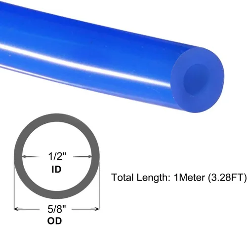 Vista 2 de QuQuyi 1/2" (12mm) ID x 3/4" OD Manguera de Tubo de Vacío de Silicona Azul de Alta Temperatura Grado Alimenticio Tubo de Silicio Puro Manguera