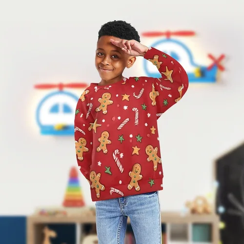 Vista 76 de Plaaee Sudadera de forro polar de manga larga con cuello redondo para niños o niñas, estampado de camiones monstruos, 4T