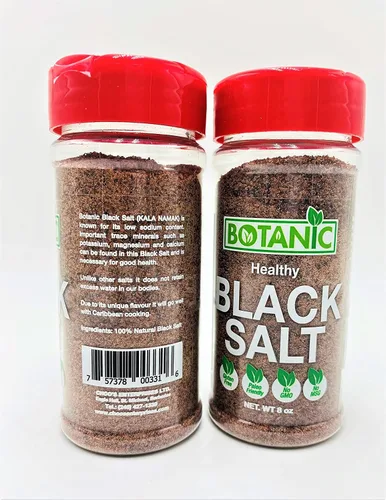 Vista 3 de Sal negra (KALA NAMAK) / grano fino/8 onzas (paquete de 2 botellas)