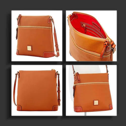 Vista 4 de Dooney & Bourke - Bolsa tipo bandolera de cuero flor de guijarro