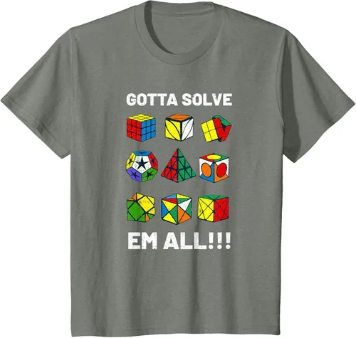 Vista 86 de Camiseta competitiva Puzzle Cube Gotta Solve Em All Speed Cubing